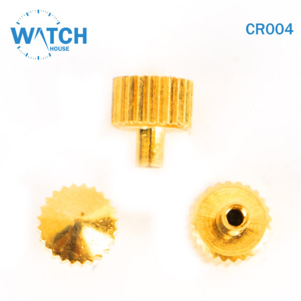 3 pcs Swiss Watch Crown- In Gold Color Replacement Part