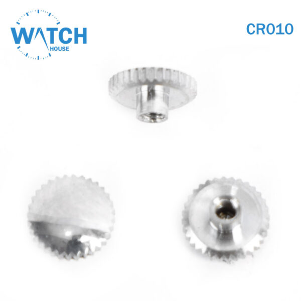3 pcs Swiss Watch Crown- In Silver Color Replacement Part