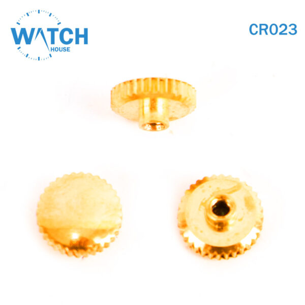 3 pcs Swiss Watch Crown- In Gold Color Replacement Part For Watches