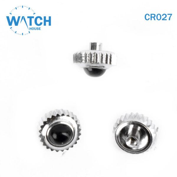3 pcs Swiss Watch Crown- In Silver Replacement Part For Watches