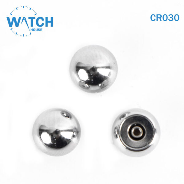 3 pcs Swiss Watch Crown- In Silver Replacement Part For Watches