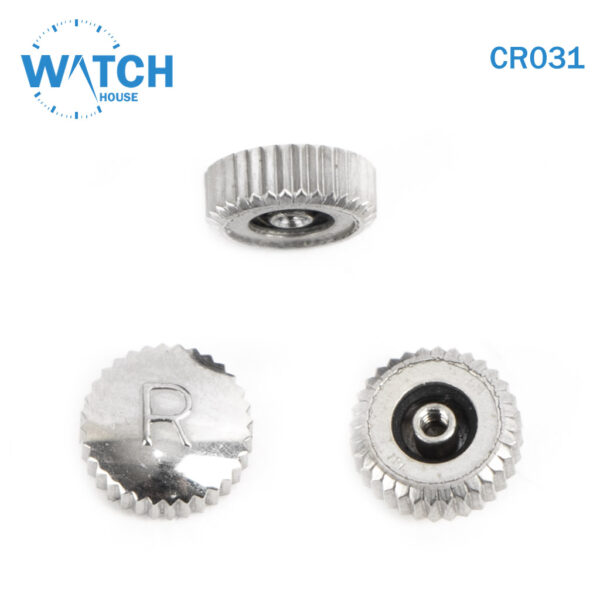 3 pcs Swiss Watch Crown- In Silver Replacement Part For Watches