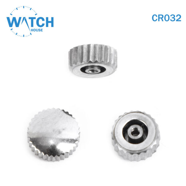 3 pcs Swiss Watch Crown- In Silver Replacement Part For Watches