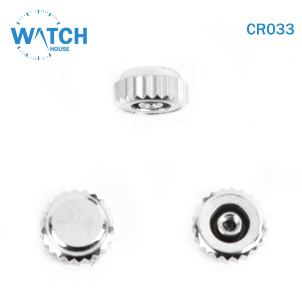3 pcs Swiss Watch Crown- In Silver Replacement Part For Watches