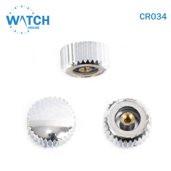 3 pcs Swiss Watch Crown- In Silver Replacement Part For Watches