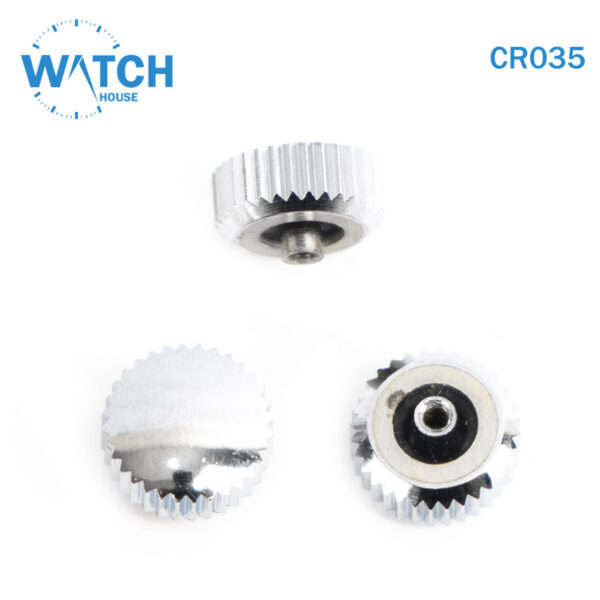 3 pcs Swiss Watch Crown- In Silver Replacement Part For Watches