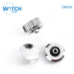 3 pcs Swiss Watch Crown- In Silver Replacement Part For Watches