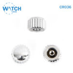 3 pcs Swiss Watch Crown- In Silver Replacement Part For Watches