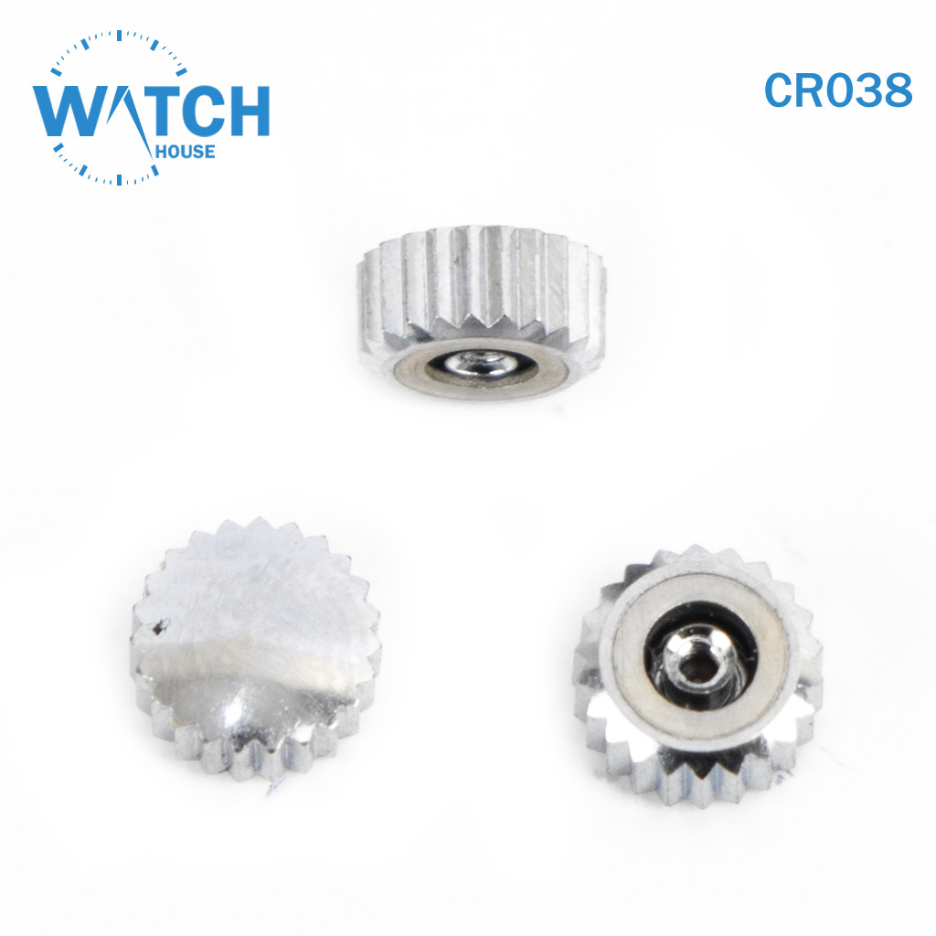 3 pcs Swiss Watch Crown- In Silver Replacement Part For Watches