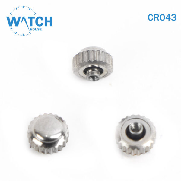 3 pcs Swiss Watch Crown- In Silver Color Replacement Part For Watches