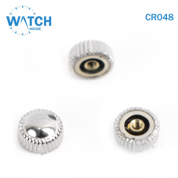 3 pcs Swiss Watch Crown- In Silver Color Replacement Part For Watches