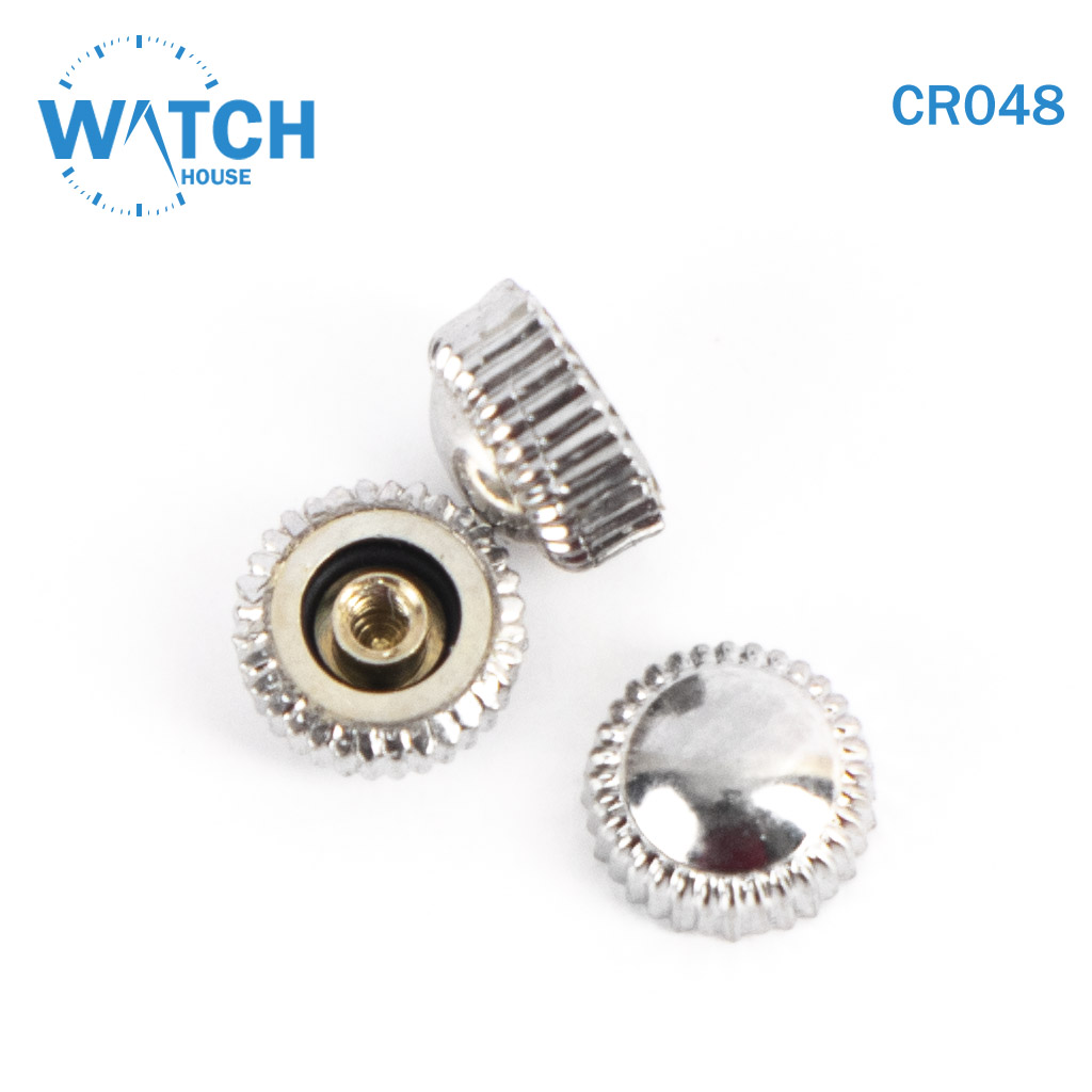 3 pcs Swiss Watch Crown- In Silver Color Replacement Part For Watches