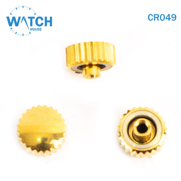 3 pcs Swiss Watch Crown- In Gold Color Replacement Part For Watches
