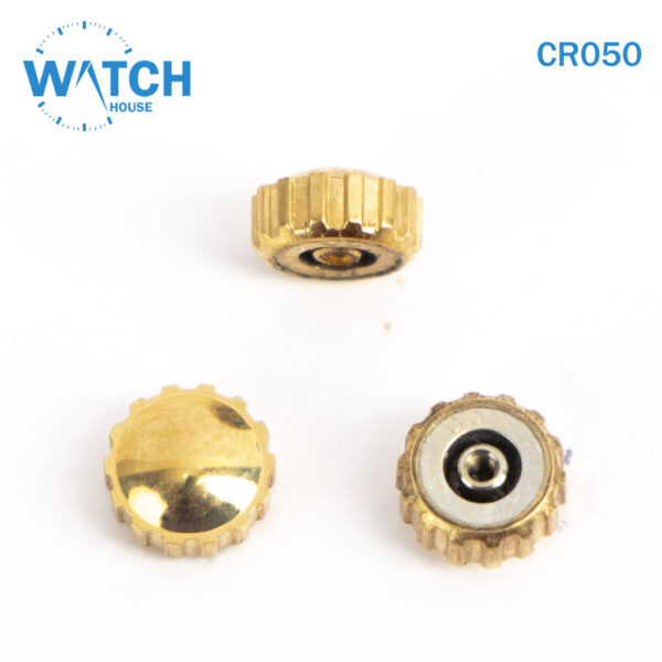 3 pcs Swiss Watch Crown- In Gold Color Replacement Part For Watches