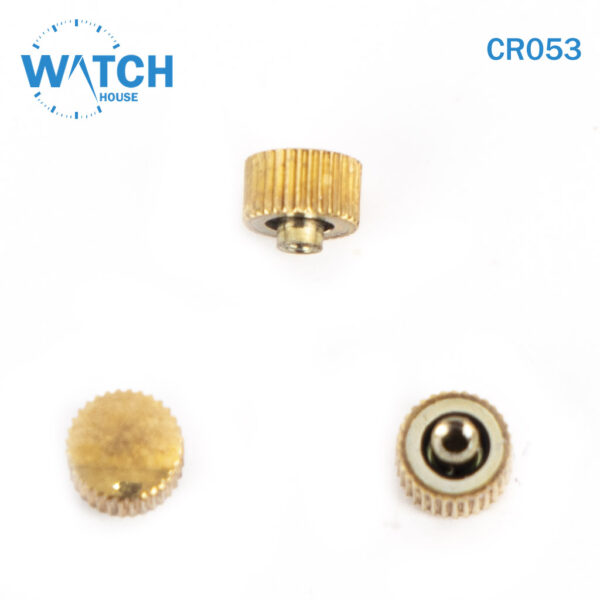 3 pcs Swiss Watch Crown- In Gold Color Replacement Part For Watches