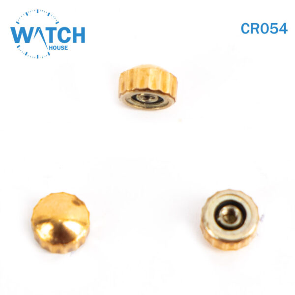 3 pcs Swiss Watch Crown- In Gold Color Replacement Part For Watches #CR054#