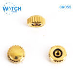 3 pcs Swiss Watch Crown- In Gold Color Replacement Part For Watches