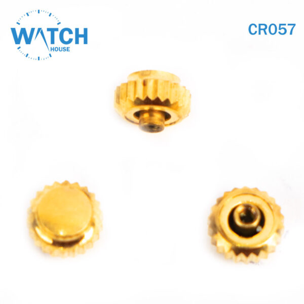 3 pcs Swiss Watch Crown- In Gold Color Replacement Part For Watches