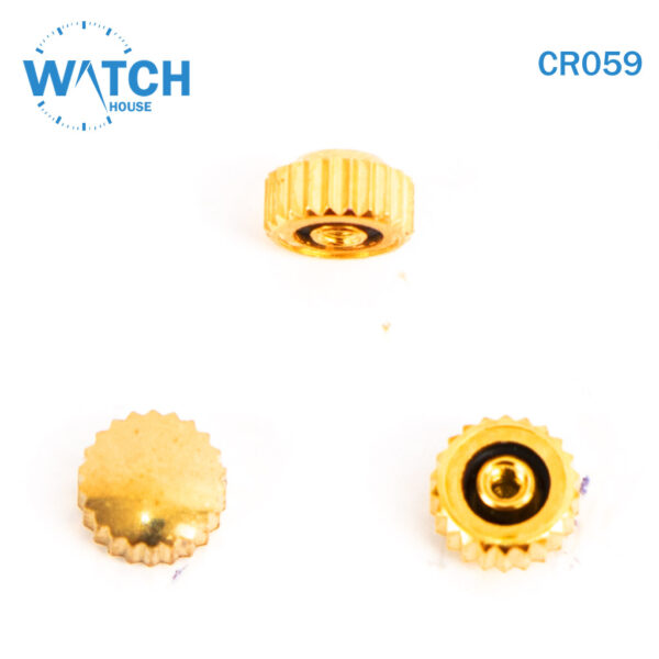 3 pcs Swiss Watch Crown- In Gold Color Replacement Part For Watches
