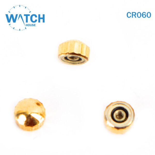 3 pcs Swiss Watch Crown- In Gold Color Replacement Part For Watches