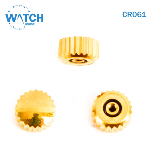 3 pcs Swiss Watch Crown- In Gold Color Replacement Part For Watches