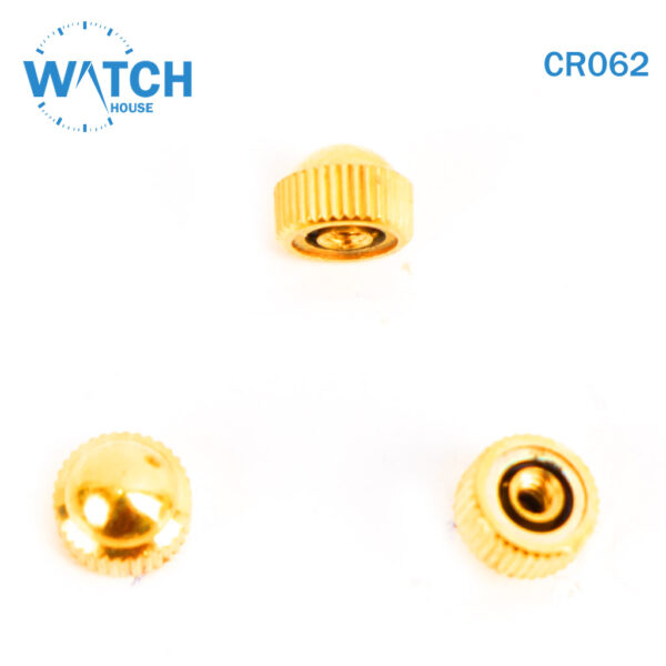3 pcs Swiss Watch Crown- In Gold Color Replacement Part For Watches