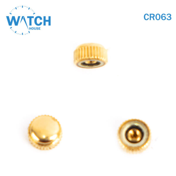 3 pcs Swiss Watch Crown- In Gold Color Replacement Part For Watches
