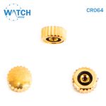 3 pcs Swiss Watch Crown- In Gold Color Replacement Part For Watches