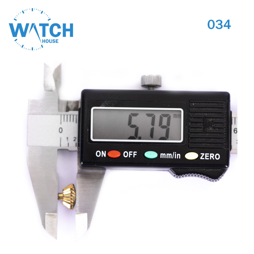 3 pcs Swiss Watch Crown, Gold Color