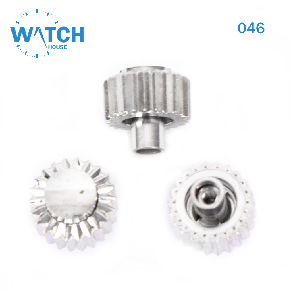 3pcs Swiss watch crown in silver color,
