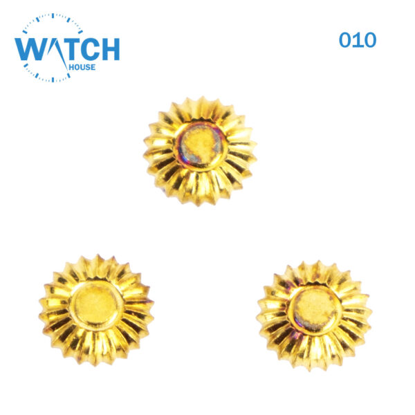 3Pcs Swiss Watch Crowns Gold Color Replacement part