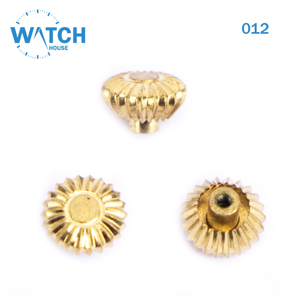 3Pcs Swiss Watch Crowns Gold Color Replacement parts