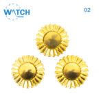 3 pcs of watch crowns in gold color