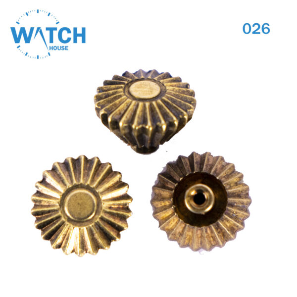 3 pcs of watch crowns in gold color
