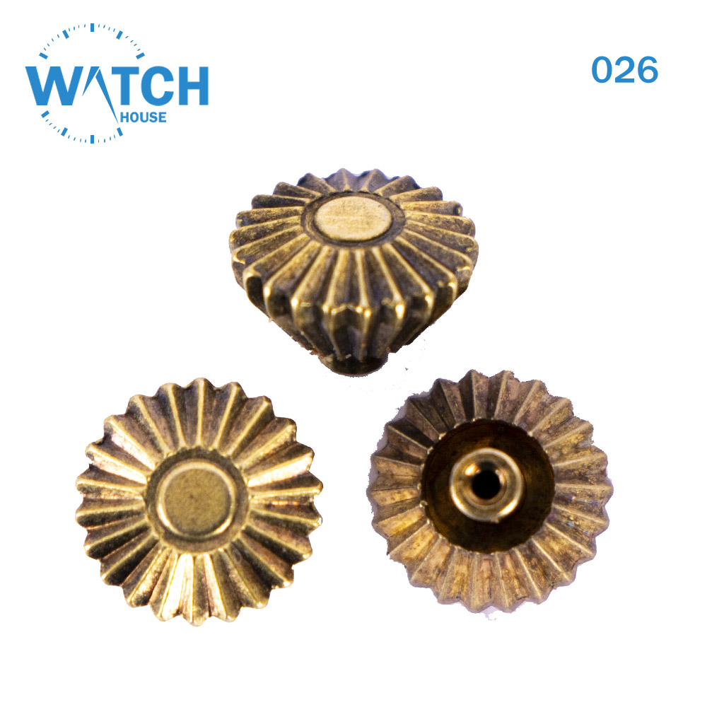 3 pcs of watch crowns in gold color