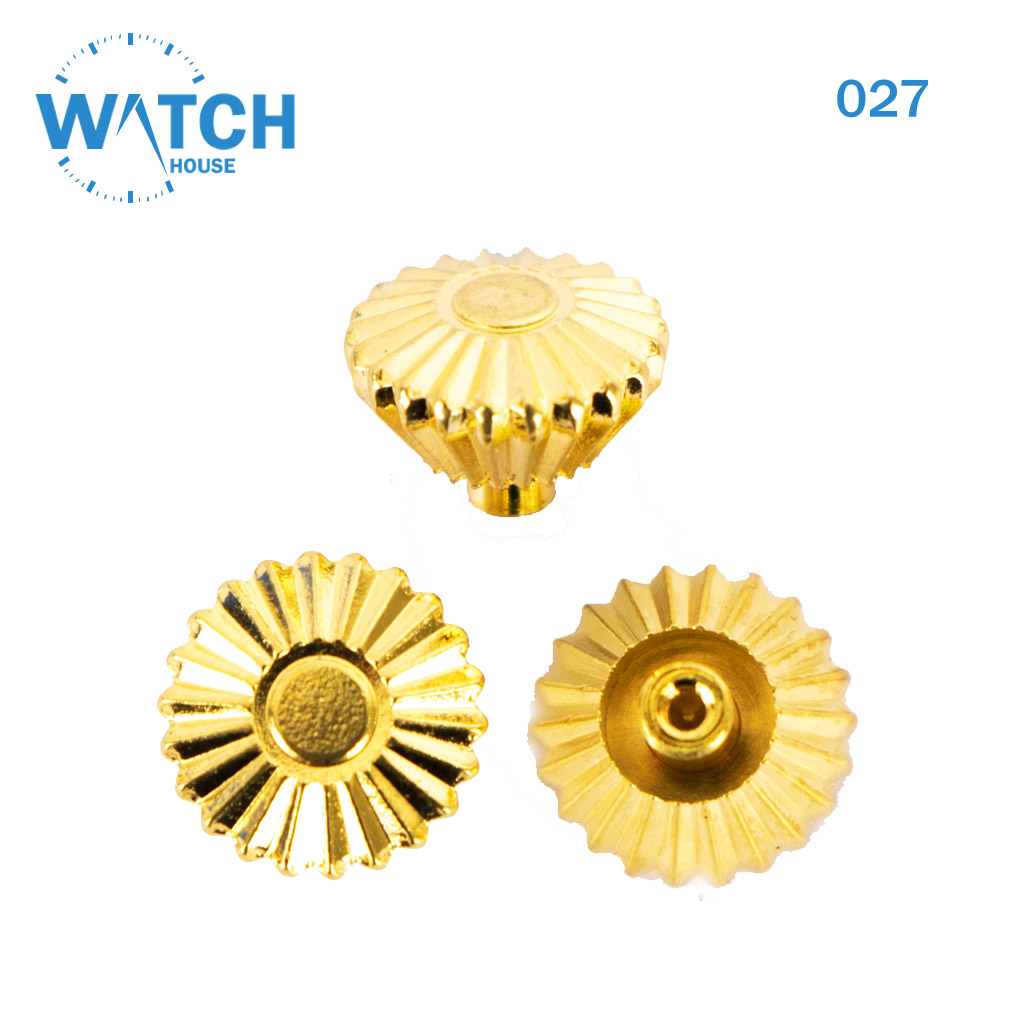 3 pcs of watch crowns in gold color