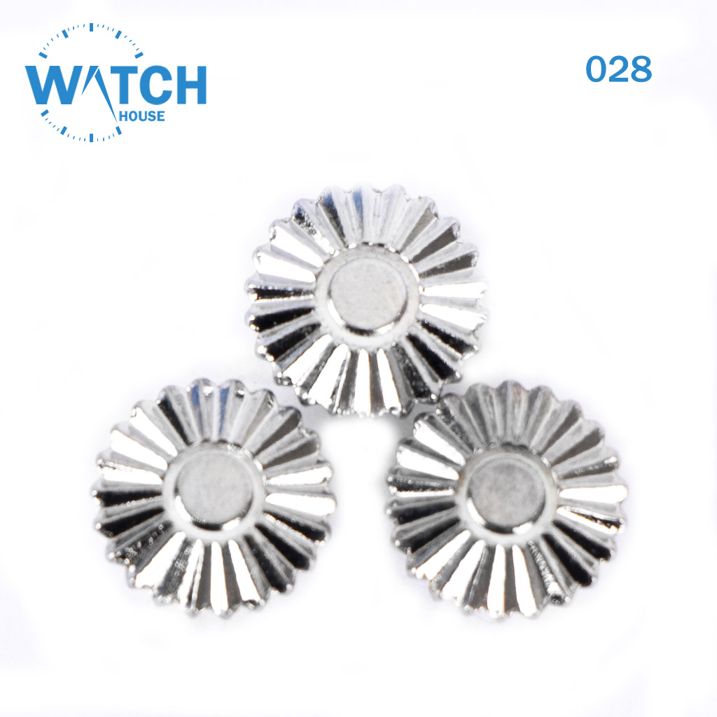 3pcs Swiss Watch Crown- In Silver Color