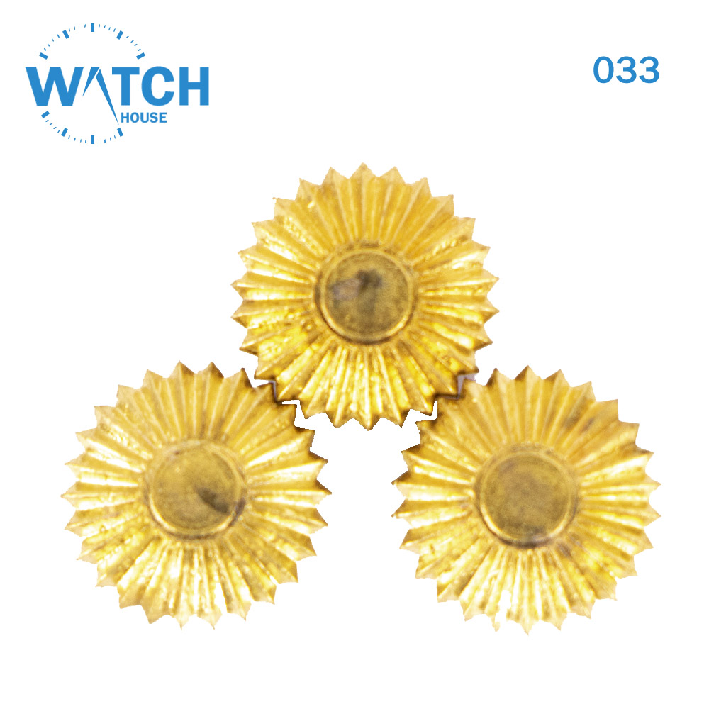 3 pcs Swiss Watch Crown- In Gold Color