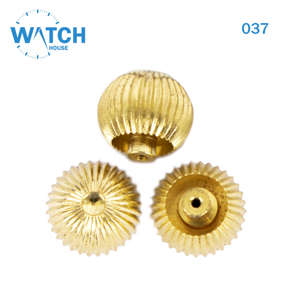 3 pcs Swiss Watch Crown, Gold Color