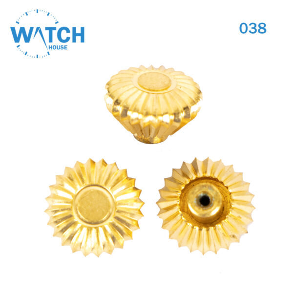 3 pcs Swiss Watch Crown, Gold Color