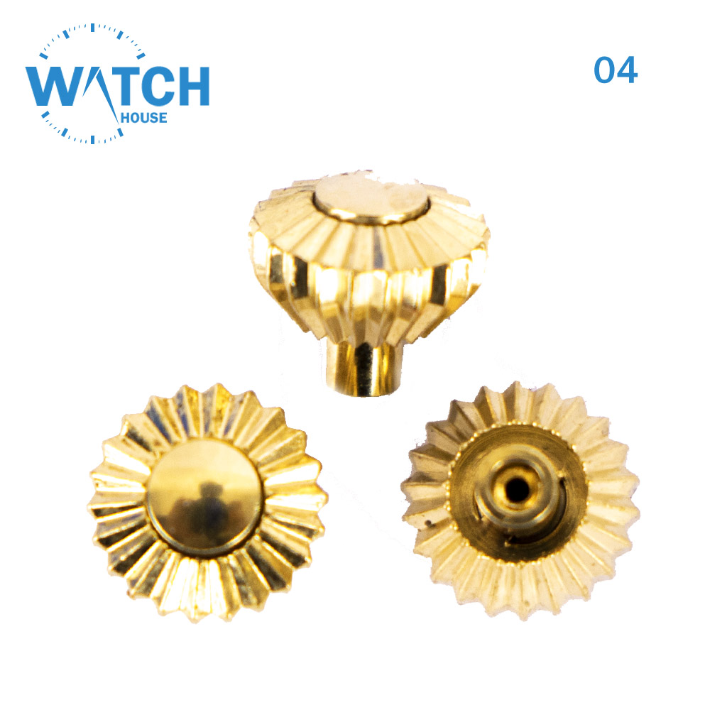 3 pcs of watch crowns in gold color