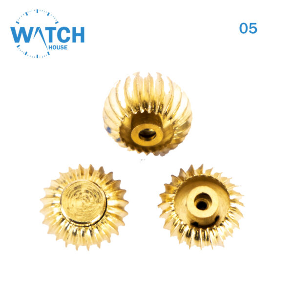 3 pcs of watch crowns in gold color