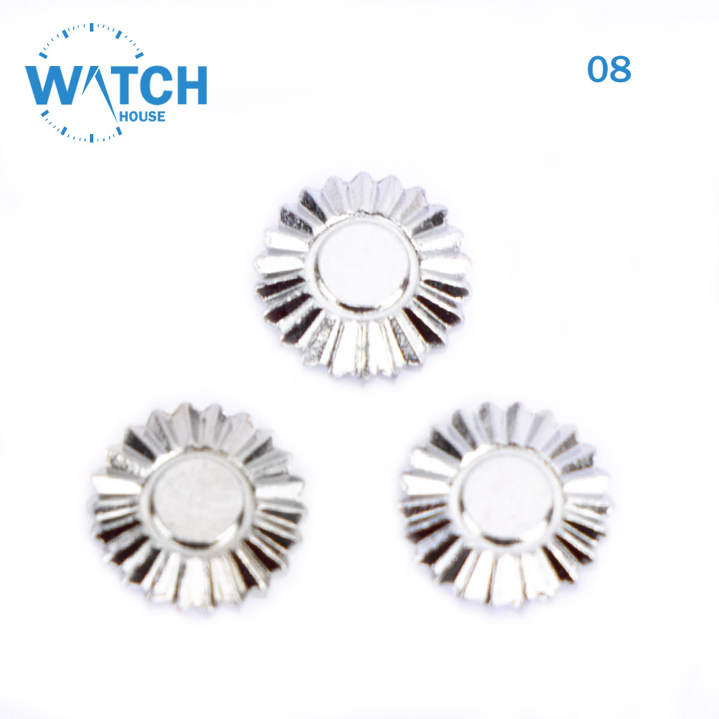 3 Pcs Swiss Watch Crowns Silver Color