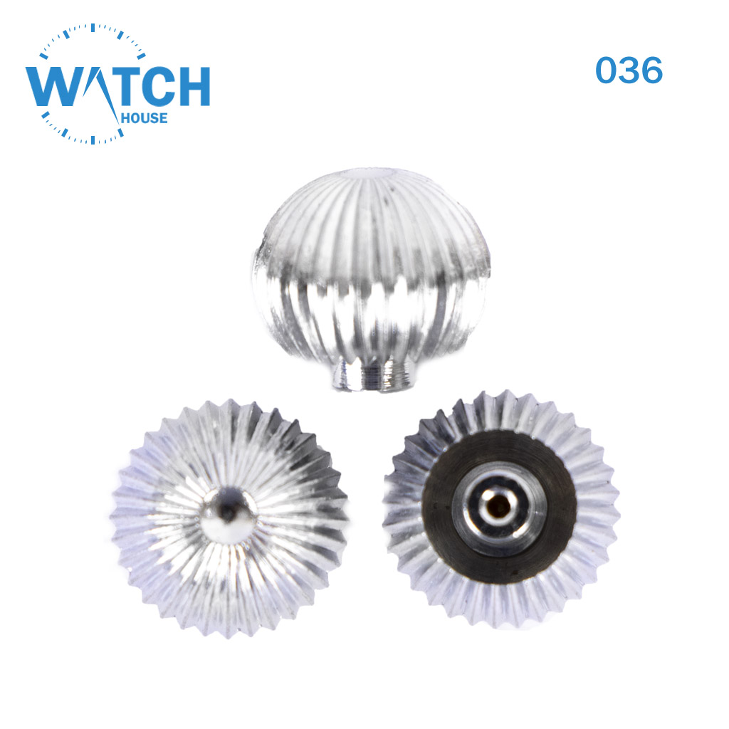 3 pcs Swiss Watch Crown, Silver Color