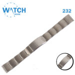 DELMA 18mm Swiss Made Watch Band – Silver Stainless Steel Replacement Bracelet