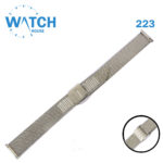 MOBLOT 16mm Swiss Made Watch Band – Silver Stainless Steel Replacement Bracelet