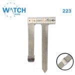 MOBLOT 16mm Swiss Made Watch Band – Silver Stainless Steel Replacement Bracelet
