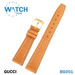 3000J GUCCI Swiss Made Leather Band, 16mm Camel Strep, With 12mm Gucci Buckle #BG051#
