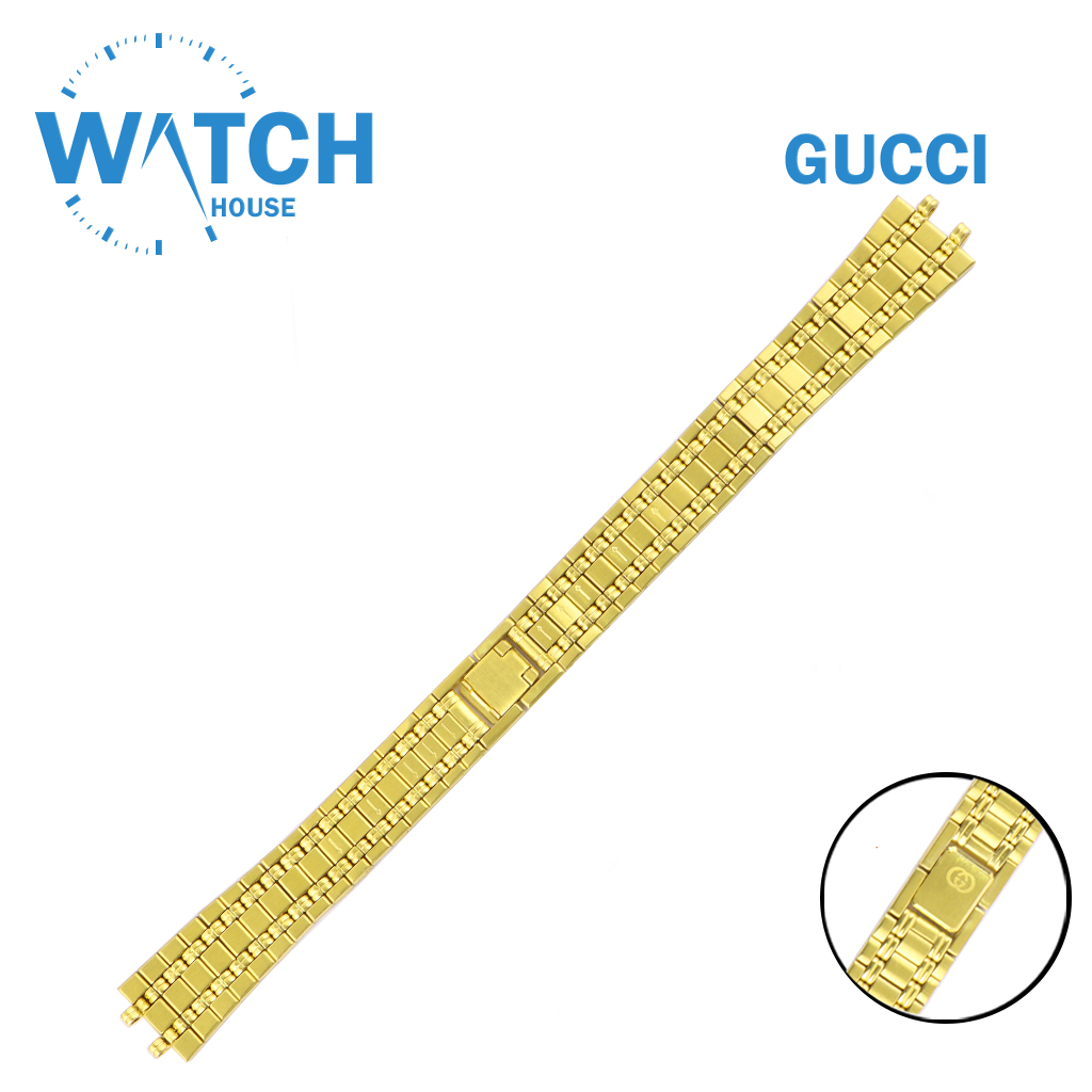 GUCCI 9000L Watch Band –Swiss Made Gold Replacement Bracelet For Model 9000L #001#
