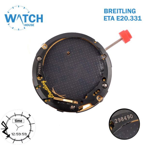BREITLING ETA E10.451 Swiss Made Watch Movement, Analog / Digital Movement, 7 Jewels, v8, World Time, Alarm Altitude Indicator, Thermometer.